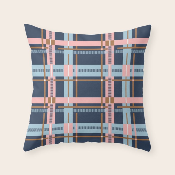 Dark Bold Linear Harmony Throw Pillow Gallery Image 6
