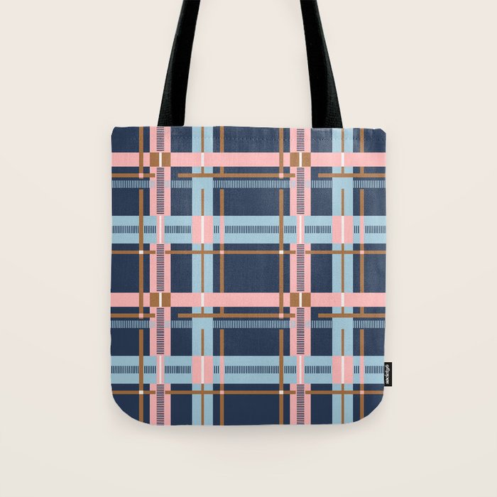 Dark Bold Linear Harmony Tote Bag Gallery Image 1