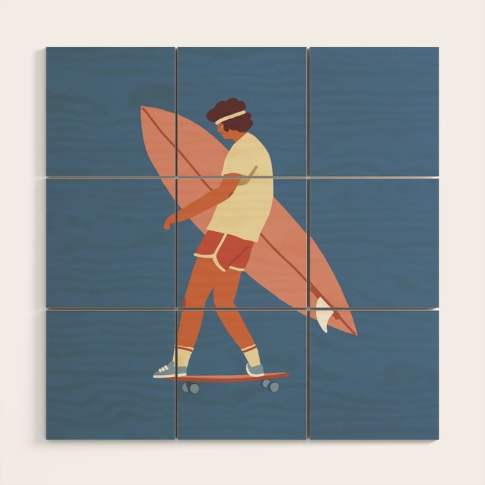Surf poster Wood Wall Art Gallery Image 1
