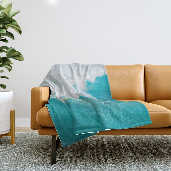 Let's Surf Throw Blanket Gallery Image 1