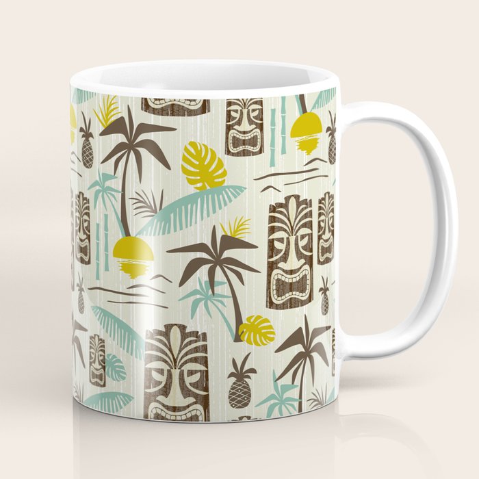 Island Tiki - Tan Coffee Mug Gallery Image 1