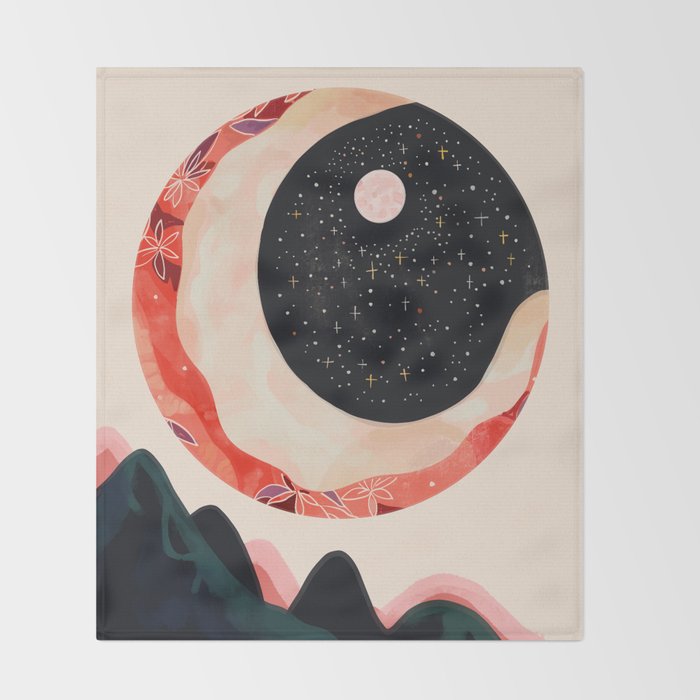 Mystic Moon Throw Blanket Gallery Image 2
