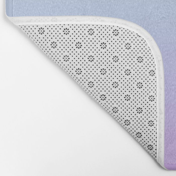 Ombre Color Lavender Blue Shade Bath Mat Gallery Image 2