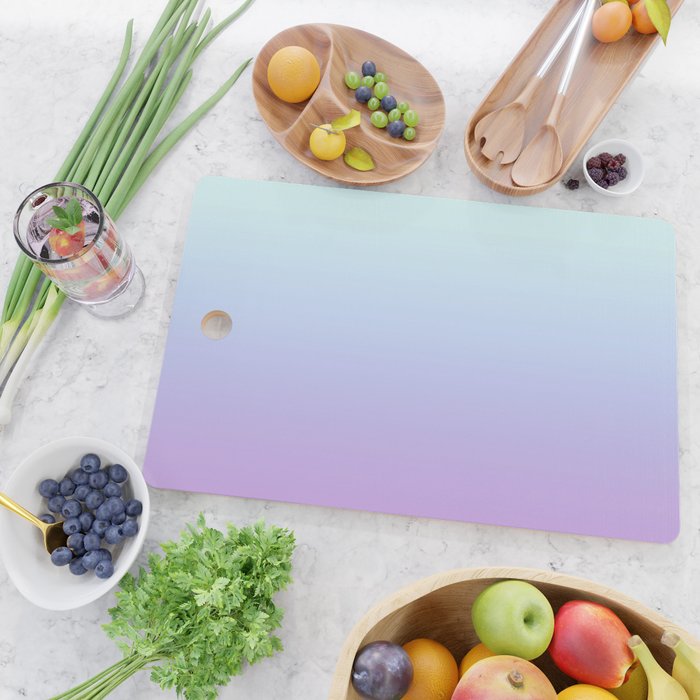 Ombre Color Lavender Blue Shade Cutting Board Gallery Image 2