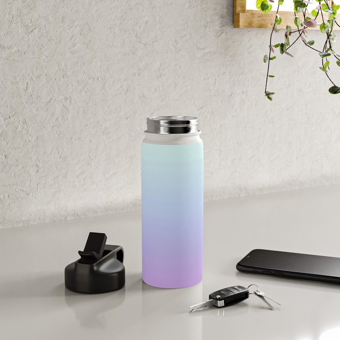 Ombre Color Lavender Blue Shade Water Bottle Gallery Image 4
