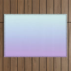 Ombre Color Lavender Blue Shade Outdoor Rug Gallery Image 1