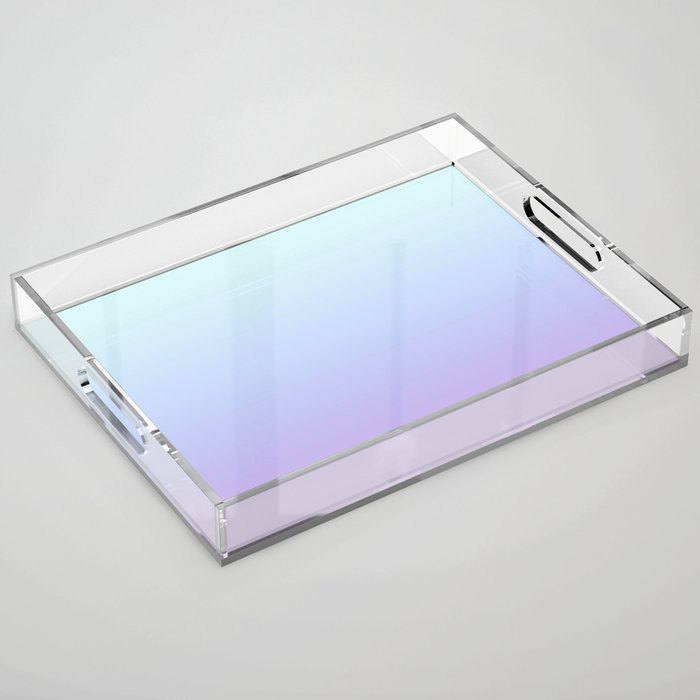 Ombre Color Lavender Blue Shade Acrylic Tray Gallery Image 1