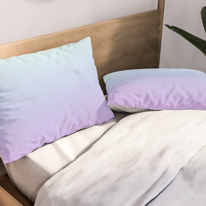 Ombre Color Lavender Blue Shade Pillow Sham Gallery Image 2