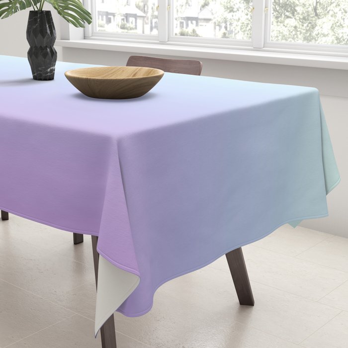 Ombre Color Lavender Blue Shade Tablecloth Gallery Image 3