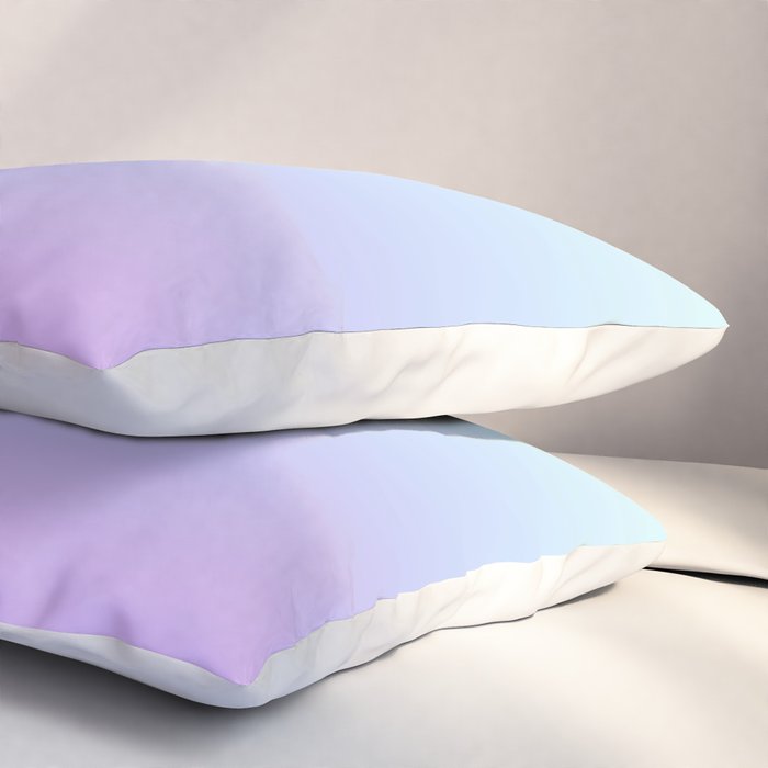 Ombre Color Lavender Blue Shade Pillow Sham Gallery Image 3