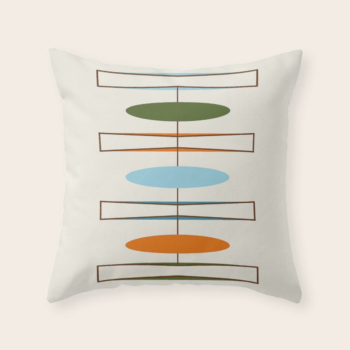 Mid-Century Modern Art 1.2 Throw Pillow Gallery Image 1