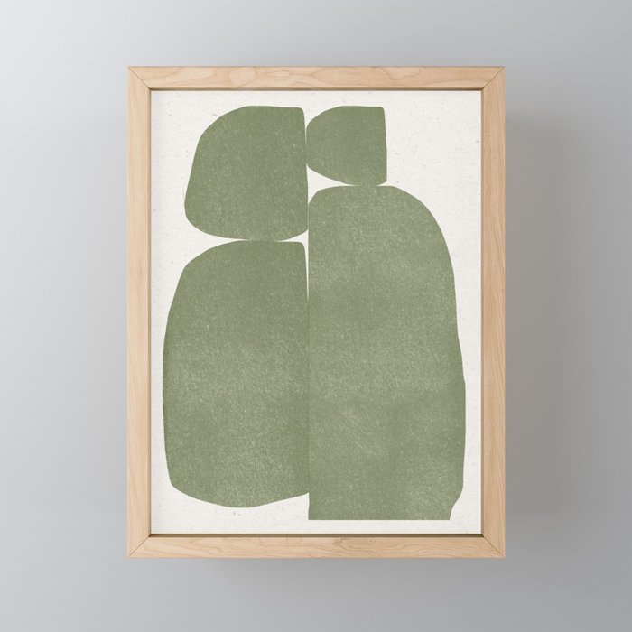 Green Stones Composition  Mini Art Print Gallery Image 1