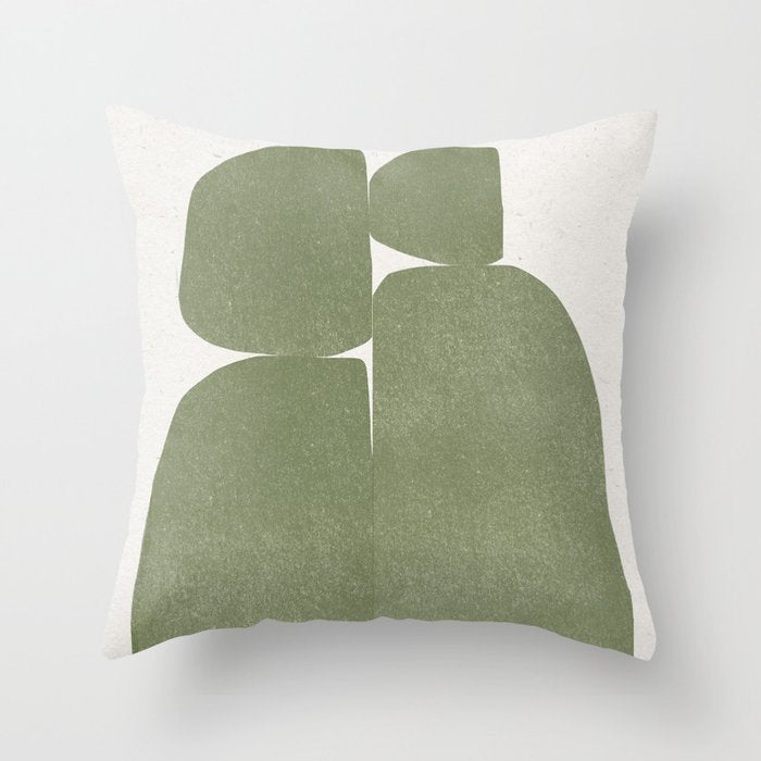Green Stones Composition  Throw Pillow Gallery Image 6