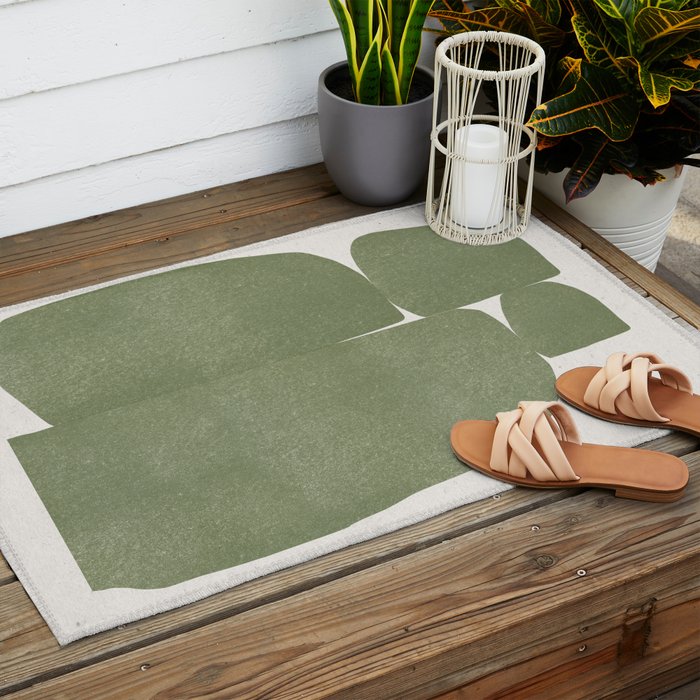 Green Stones Composition  Outdoor Rug Gallery Image 2