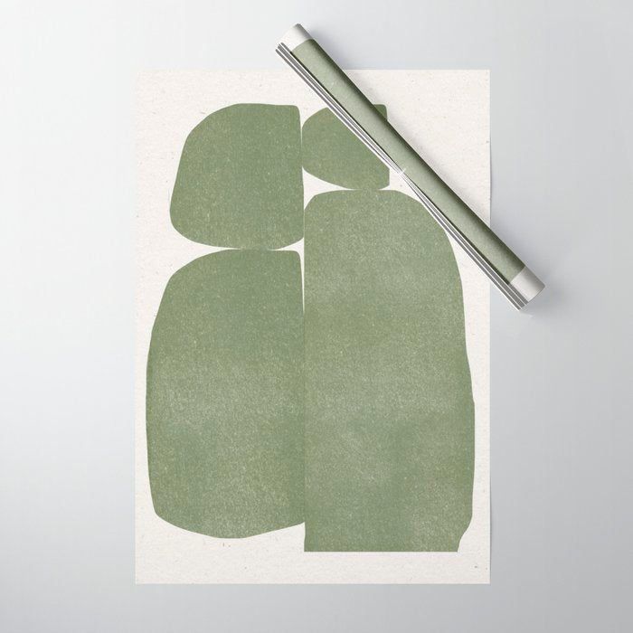 Green Stones Composition  Wrapping Paper Gallery Image 1