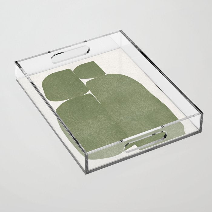 Green Stones Composition  Acrylic Tray Gallery Image 1
