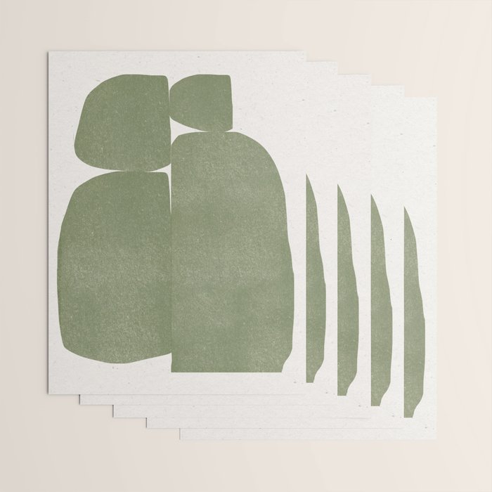 Green Stones Composition  Wrapping Paper Gallery Image 3