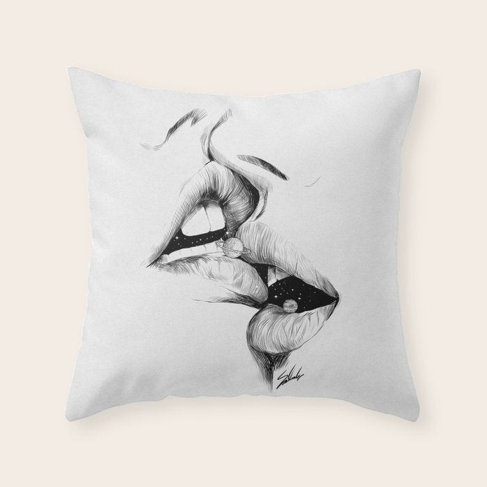 Universe kiss. Throw Pillow Gallery Image 6