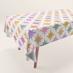 Starry Art Deco Pattern Multicolor IV Tablecloth Gallery Image 1