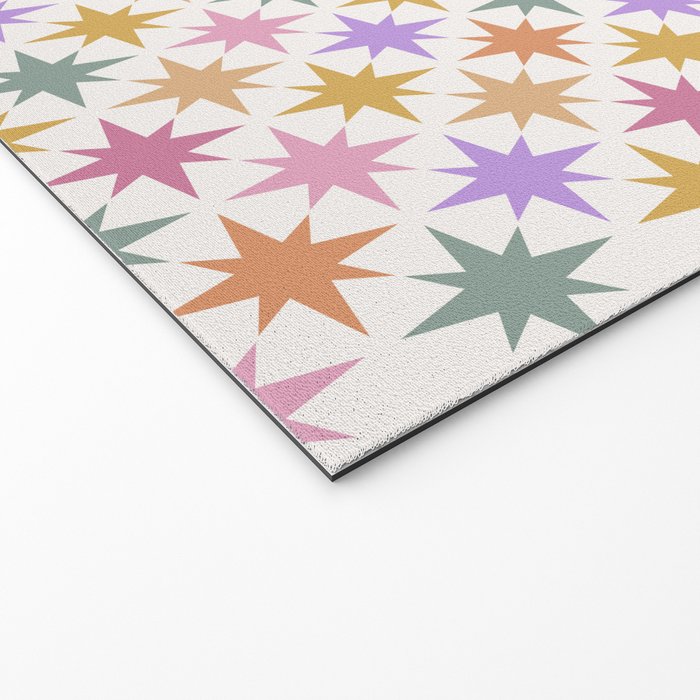 Starry Art Deco Pattern Multicolor IV Welcome Mat Gallery Image 2