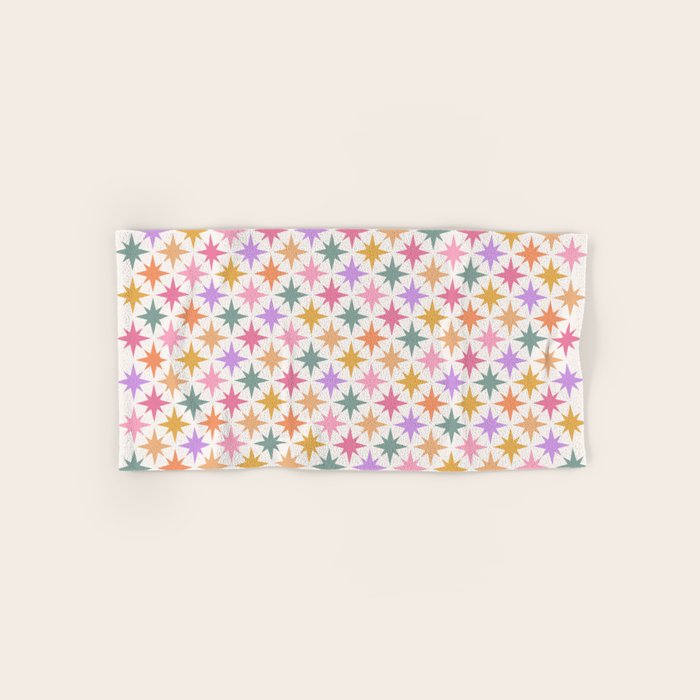 Starry Art Deco Pattern Multicolor IV Bath Towel Gallery Image 1