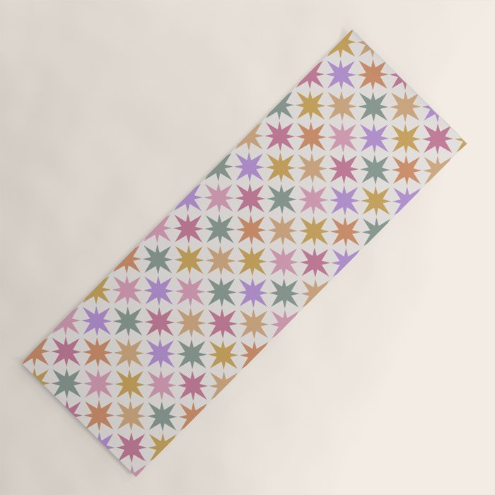 Starry Art Deco Pattern Multicolor IV Yoga Mat Gallery Image 1