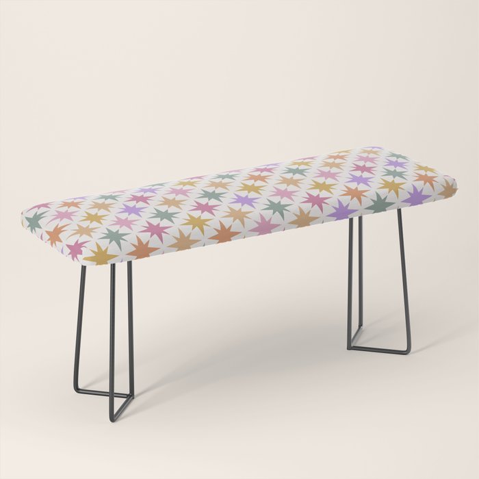 Starry Art Deco Pattern Multicolor IV Bench Gallery Image 1