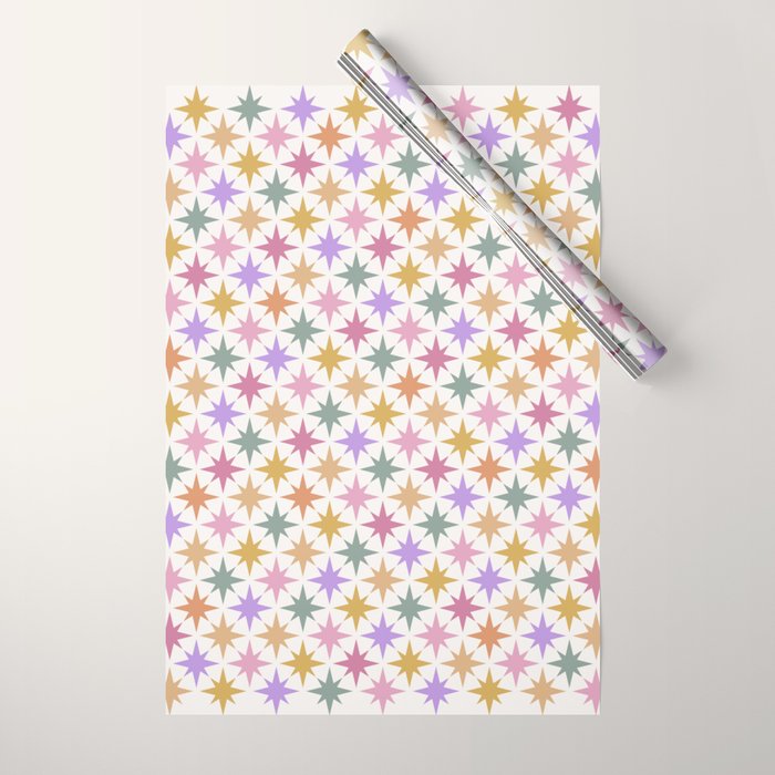 Starry Art Deco Pattern Multicolor IV Wrapping Paper Gallery Image 1