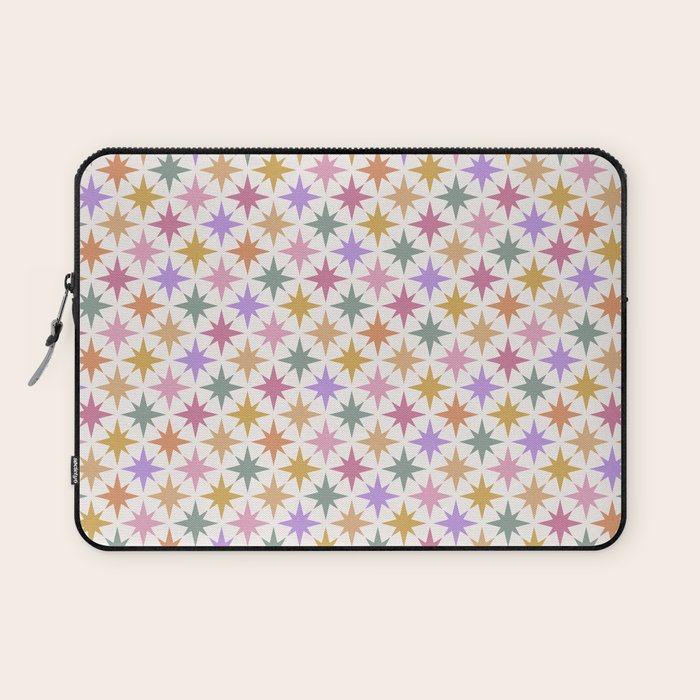 Starry Art Deco Pattern Multicolor IV Laptop Sleeve Gallery Image 1