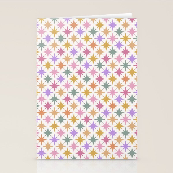 Starry Art Deco Pattern Multicolor IV Stationery Card Gallery Image 2