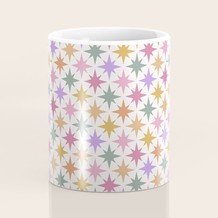 Starry Art Deco Pattern Multicolor IV Coffee Mug Gallery Image 4