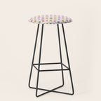 Starry Art Deco Pattern Multicolor IV Stool Gallery Image 1
