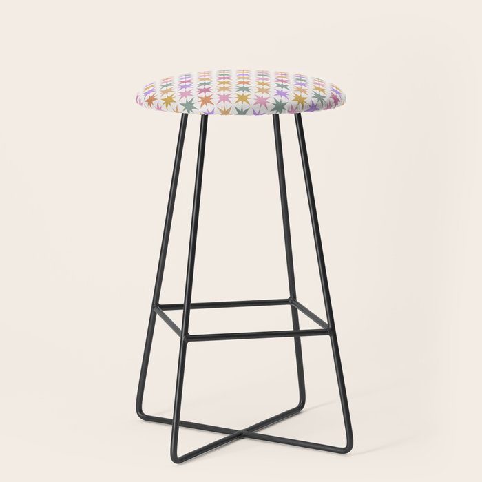 Starry Art Deco Pattern Multicolor IV Stool Gallery Image 1