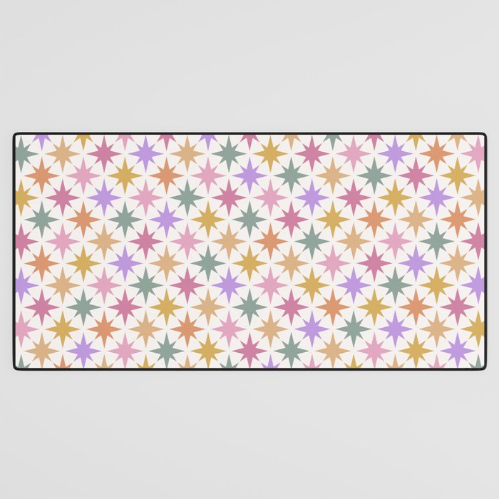 Starry Art Deco Pattern Multicolor IV Desk Mat Gallery Image 3