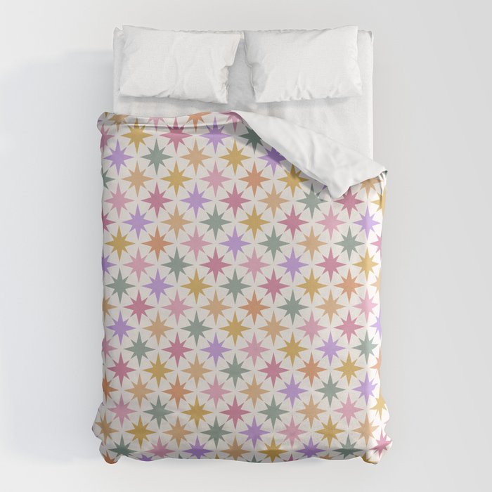 Starry Art Deco Pattern Multicolor IV Duvet Cover Gallery Image 6