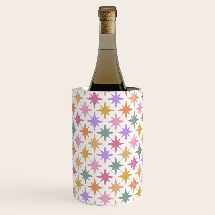 Starry Art Deco Pattern Multicolor IV Wine Chiller Gallery Image 2