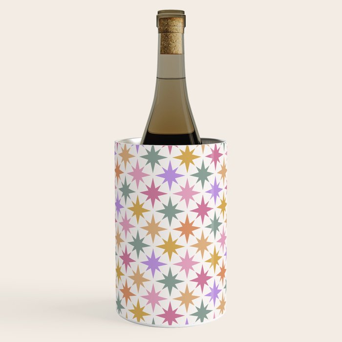 Starry Art Deco Pattern Multicolor IV Wine Chiller Gallery Image 1
