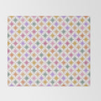 Starry Art Deco Pattern Multicolor IV Throw Blanket Gallery Image 2