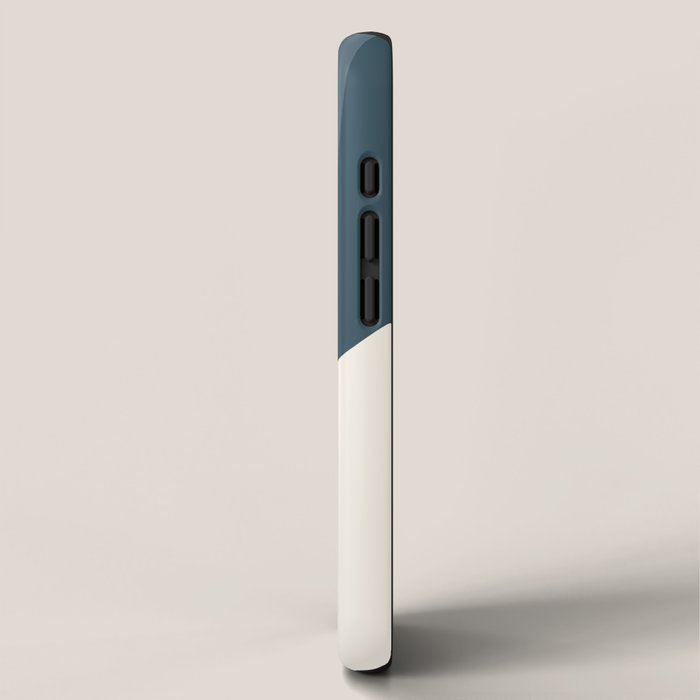 Mid Century Modern Geometric Arch a15 in Navy Blue and Orange iPhone Case Gallery Image 2