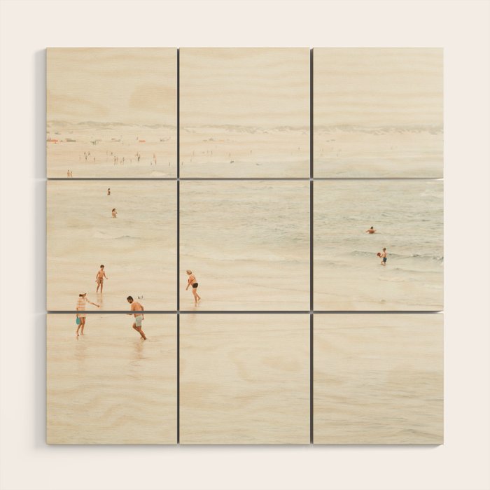 At the Beach fourteen  (part two of a diptych) - Minimal Beach and Ocean photography Wood Wall Art Gallery Image 1