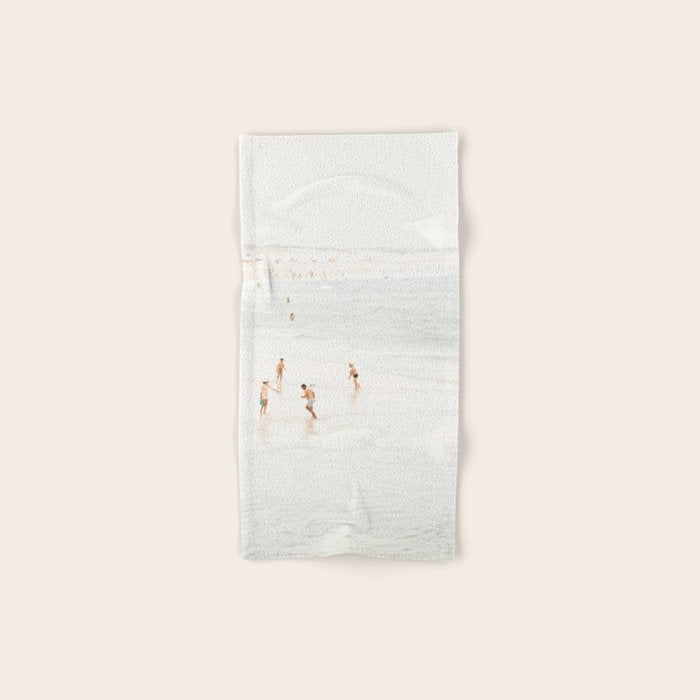 At the Beach fourteen  (part two of a diptych) - Minimal Beach and Ocean photography Bath Towel Gallery Image 1