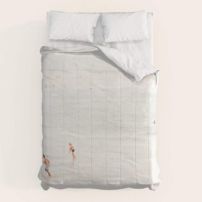 At the Beach fourteen  (part two of a diptych) - Minimal Beach and Ocean photography Comforter Gallery Image 6