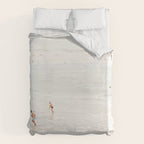 At the Beach fourteen  (part two of a diptych) - Minimal Beach and Ocean photography Duvet Cover Gallery Image 6