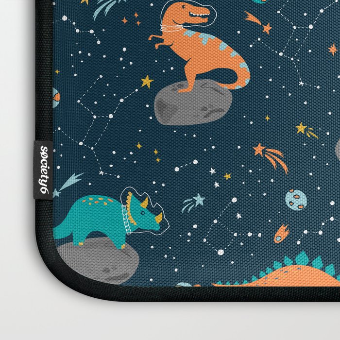 Dinosaurs Floating on an Asteroid Laptop Sleeve Gallery Image 3
