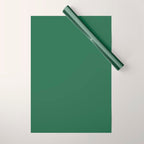 Emerald Green Solid Color Wrapping Paper Gallery Image 1