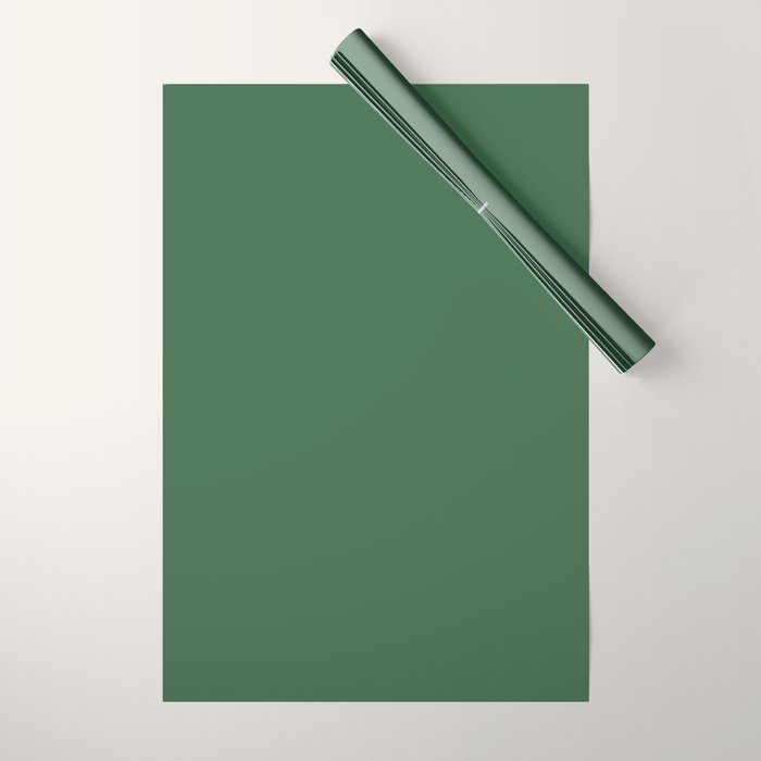 Emerald Green Solid Color Wrapping Paper Gallery Image 1