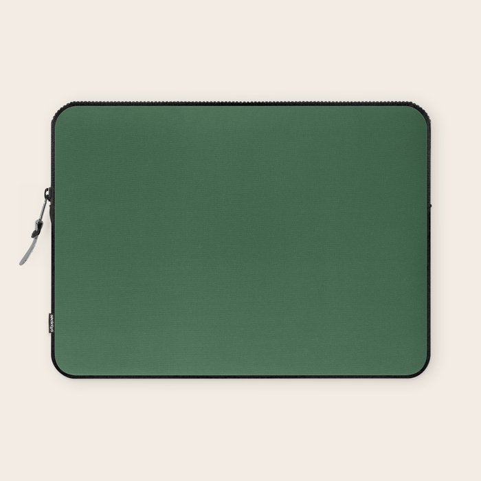 Emerald Green Solid Color Laptop Sleeve Gallery Image 1