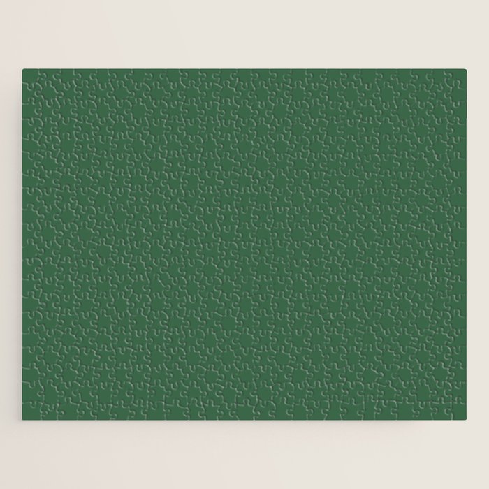 Emerald Green Solid Color Jigsaw Puzzle Gallery Image 1
