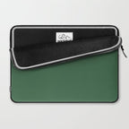 Emerald Green Solid Color Laptop Sleeve Gallery Image 2