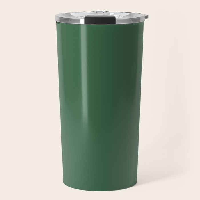 Emerald Green Solid Color Travel Mug Gallery Image 1